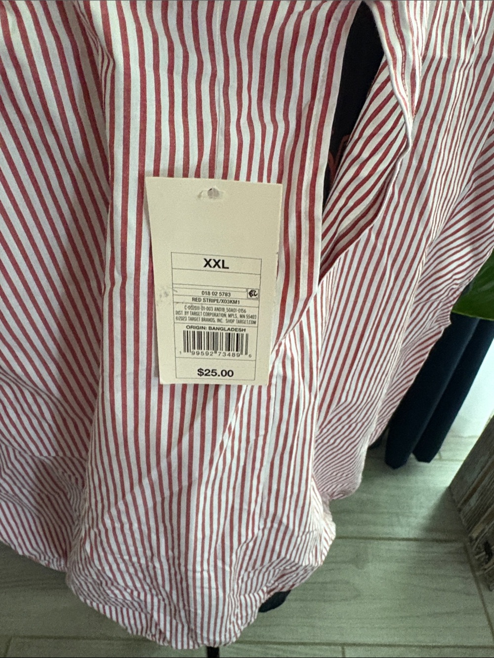 a new day Red and White Striped Sleeveless Blouse - Picture 4 of 5